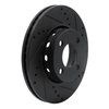 633-73010R Drilled/Slotted Brake Rotor [Black], 1990-1998 Audi/Volkswagen, Position: Front Right - image 2