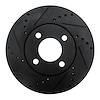 633-73011L Drilled/Slotted Brake Rotor [Black], 1990-1991 Audi/Volkswagen, Position: Front Left - image 1