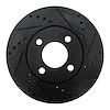 633-73011R Drilled/Slotted Brake Rotor [Black], 1990-1991 Audi/Volkswagen, Position: Front Right - image 1