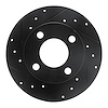 633-73012L Drilled/Slotted Brake Rotor [Black], 1989-1991 Audi/Volkswagen, Position: Rear Left - image 1