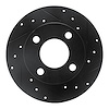 633-73012R Drilled/Slotted Brake Rotor [Black], 1989-1991 Audi/Volkswagen, Position: Rear Right - image 1