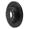 633-73013L Drilled/Slotted Brake Rotor [Black], 1990-1997 Audi/Volkswagen, Position: Rear Left - image 2