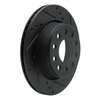 633-73013R Drilled/Slotted Brake Rotor [Black], 1990-1997 Audi/Volkswagen, Position: Rear Right - image 2