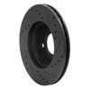 633-73016L Drilled/Slotted Brake Rotor [Black], 1990-1991 Audi/Volkswagen, Position: Front Left - image 4