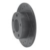 633-73018L Drilled/Slotted Brake Rotor [Black], 1998-2001 Audi/Volkswagen, Position: Rear Left - image 2