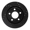 633-73020R Drilled/Slotted Brake Rotor [Black], 2000-2003 Audi/Volkswagen, Position: Rear Right - image 1