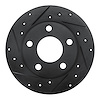 633-73021L Drilled/Slotted Brake Rotor [Black], 1999-2002 Audi/Volkswagen, Position: Rear Left - image 1