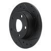 633-73021R Drilled/Slotted Brake Rotor [Black], 1999-2002 Audi/Volkswagen, Position: Rear Right - image 2