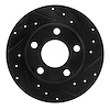 633-73022R Drilled/Slotted Brake Rotor [Black], 1999-2005 Audi/Volkswagen, Position: Rear Right - image 1