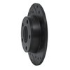 633-73022R Drilled/Slotted Brake Rotor [Black], 1999-2005 Audi/Volkswagen, Position: Rear Right - image 2
