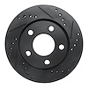 633-73024R Drilled/Slotted Brake Rotor [Black], 2000-2002 Audi/Volkswagen, Position: Rear Right - image 1