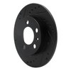 633-73025L Drilled/Slotted Brake Rotor [Black], 2001-2006 Audi/Volkswagen, Position: Rear Left - image 2