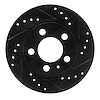 633-73025R Drilled/Slotted Brake Rotor [Black], 2001-2006 Audi/Volkswagen, Position: Rear Right - image 1