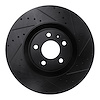 633-73031R Drilled/Slotted Brake Rotor [Black], 2004-2009 Audi/Volkswagen, Position: Front Right - image 1