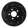 633-73032L Drilled/Slotted Brake Rotor [Black], 2004-2009 Audi/Volkswagen, Position: Rear Left - image 1