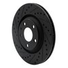 633-73032L Drilled/Slotted Brake Rotor [Black], 2004-2009 Audi/Volkswagen, Position: Rear Left - image 2
