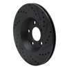 633-73032L Drilled/Slotted Brake Rotor [Black], 2004-2009 Audi/Volkswagen, Position: Rear Left - image 4