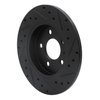 633-73037L Drilled/Slotted Brake Rotor [Black], 2000-2009 Audi/Volkswagen, Position: Rear Left - image 4