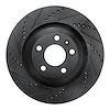 633-73039L Drilled/Slotted Brake Rotor [Black], 2005-2011 Audi/Volkswagen, Position: Rear Left - image 1