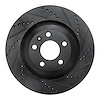 633-73039R Drilled/Slotted Brake Rotor [Black], 2005-2011 Audi/Volkswagen, Position: Rear Right - image 1