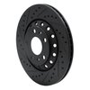 633-73040L Drilled/Slotted Brake Rotor [Black], 2004-2010 Audi/Volkswagen, Position: Rear Left - image 2
