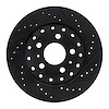 633-73040R Drilled/Slotted Brake Rotor [Black], 2004-2010 Audi/Volkswagen, Position: Rear Right - image 1