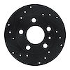 633-73043L Drilled/Slotted Brake Rotor [Black], 2002-2006 Audi/Volkswagen, Position: Rear Left - image 1