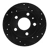 633-73043R Drilled/Slotted Brake Rotor [Black], 2002-2006 Audi/Volkswagen, Position: Rear Right - image 1