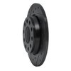 633-73045L Drilled/Slotted Brake Rotor [Black], 2000-2008 Audi/Volkswagen, Position: Rear Left - image 2