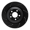 633-73046L Drilled/Slotted Brake Rotor [Black], 2004-2018 Multiple Makes/Models, Position: Rear Left - image 1