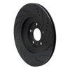 633-73046L Drilled/Slotted Brake Rotor [Black], 2004-2018 Multiple Makes/Models, Position: Rear Left - image 4
