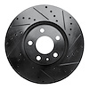 633-73047R Drilled/Slotted Brake Rotor [Black], 2005-2011 Audi/Volkswagen, Position: Front Right - image 1