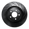 633-73051R Drilled/Slotted Brake Rotor [Black], 2007-2011 Audi/Volkswagen, Position: Rear Right - image 1