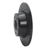 633-73053L Drilled/Slotted Brake Rotor [Black], 2008-2015 Audi/Volkswagen, Position: Rear Left - image 2