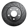 633-73053R Drilled/Slotted Brake Rotor [Black], 2008-2015 Audi/Volkswagen, Position: Rear Right - image 1