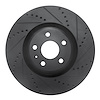 633-73054R Drilled/Slotted Brake Rotor [Black], 2008-2011 Audi/Volkswagen, Position: Front Right - image 1