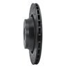 633-73055L Drilled/Slotted Brake Rotor [Black], 2008-2015 Audi/Volkswagen, Position: Rear Left - image 2