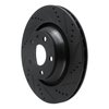 633-73055R Drilled/Slotted Brake Rotor [Black], 2008-2015 Audi/Volkswagen, Position: Rear Right - image 2