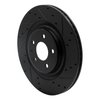 633-73066R Drilled/Slotted Brake Rotor [Black], Fits Select Multiple Makes/Models, Position: Rear Right - image 2