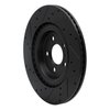 633-73066R Drilled/Slotted Brake Rotor [Black], Fits Select Multiple Makes/Models, Position: Rear Right - image 4