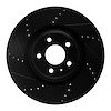 633-73067L Drilled/Slotted Brake Rotor [Black], 2012-2020 Multiple Makes/Models, Position: Front Left - image 1
