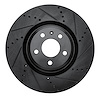 633-73067R Drilled/Slotted Brake Rotor [Black], 2012-2020 Multiple Makes/Models, Position: Front Right - image 1