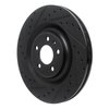 633-73079L Drilled/Slotted Brake Rotor [Black], Fits Select Audi/Volkswagen, Position: Rear Left - image 2