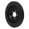 633-73079L Drilled/Slotted Brake Rotor [Black], Fits Select Audi/Volkswagen, Position: Rear Left - image 4