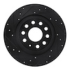633-73082L Drilled/Slotted Brake Rotor [Black], Fits Select Audi/Volkswagen, Position: Rear Left - image 1