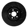 633-73083R Drilled/Slotted Brake Rotor [Black], Fits Select Audi/Volkswagen, Position: Front Right - image 1