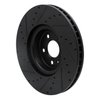 633-73083R Drilled/Slotted Brake Rotor [Black], Fits Select Audi/Volkswagen, Position: Front Right - image 4