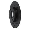 633-74000R Drilled/Slotted Brake Rotor [Black], 1973-2009 Audi/Volkswagen, Position: Front Right - image 2
