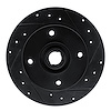 633-74003R Drilled/Slotted Brake Rotor [Black], 1965-1974 Audi/Volkswagen, Position: Front Right