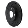633-74004L Drilled/Slotted Brake Rotor [Black], 1980-2009 Audi/Volkswagen, Position: Front Left - image 2